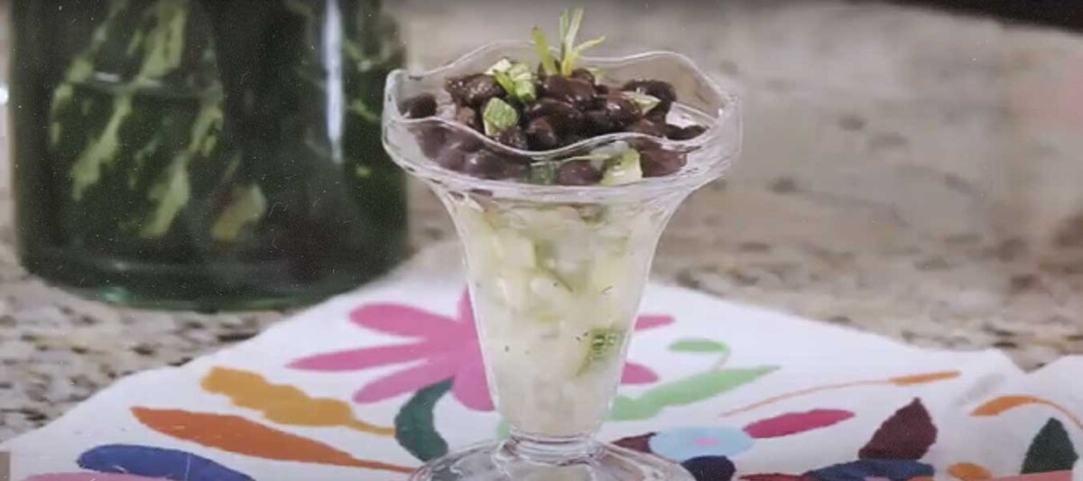 Ceviche de milpa, comida mexicana, recetas exoticas