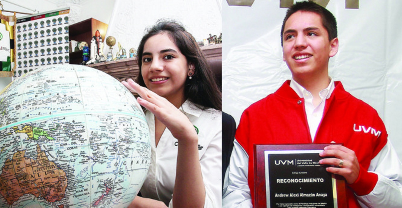 jóvenes superdotados dafne y andrew Almazán Anaya