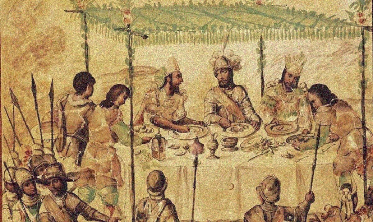 moctezuma-mesa-banquete-hernan-cortes-comida-prehispanica